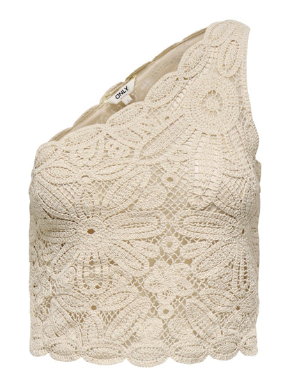 Top monospalla macrame