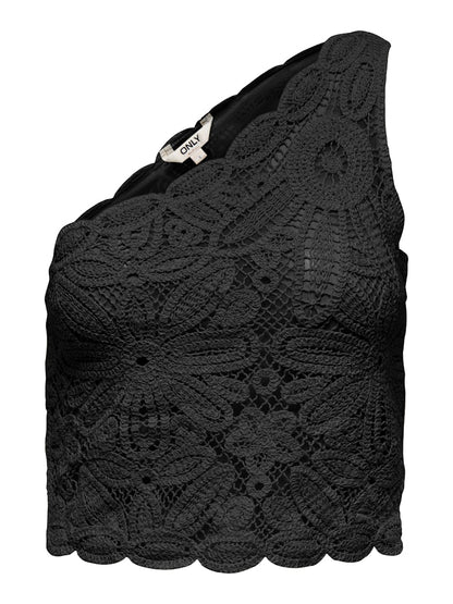 Top monospalla macrame