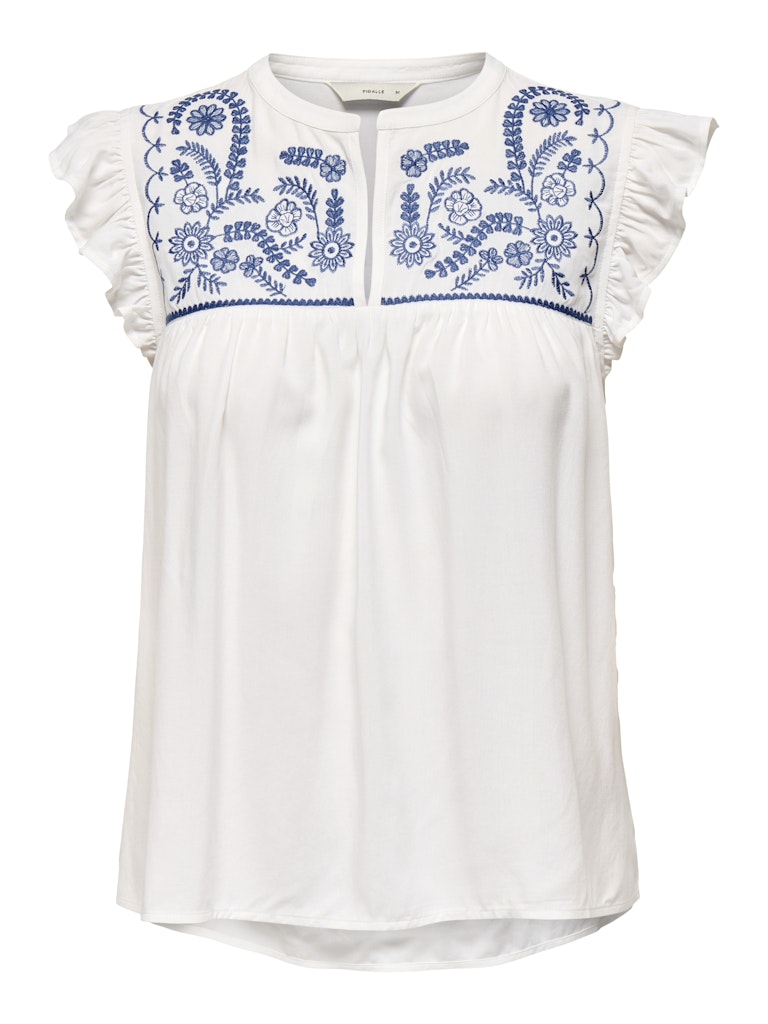 Camicia volant spalle ricami