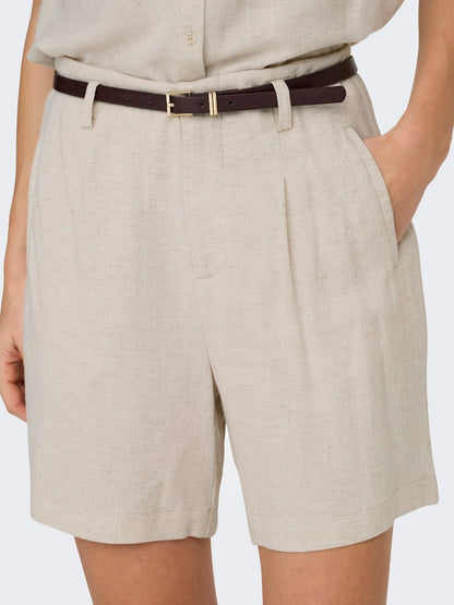 Short misto lino cintura