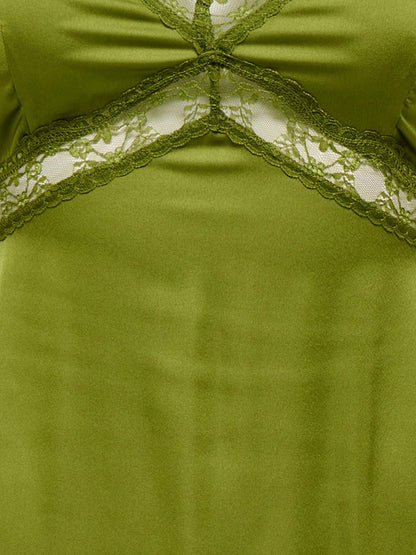 Abito lungo inserti pizzo