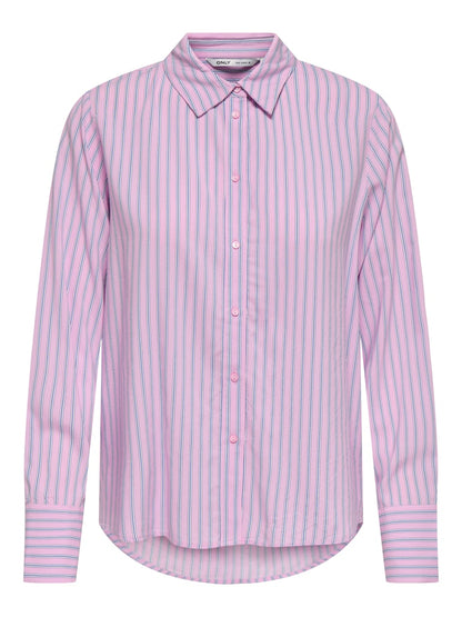 Camicia rigata collo uomo