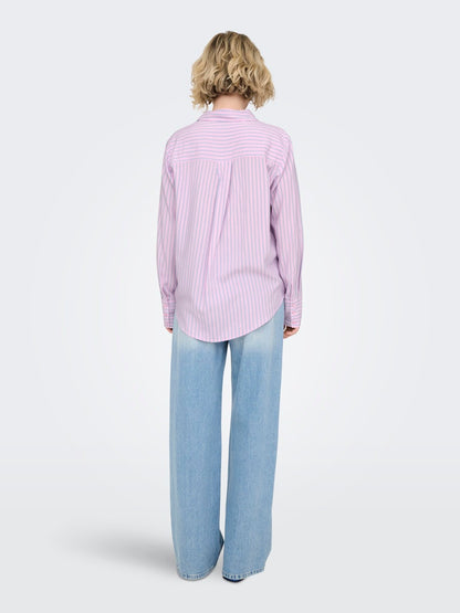 Camicia rigata collo uomo