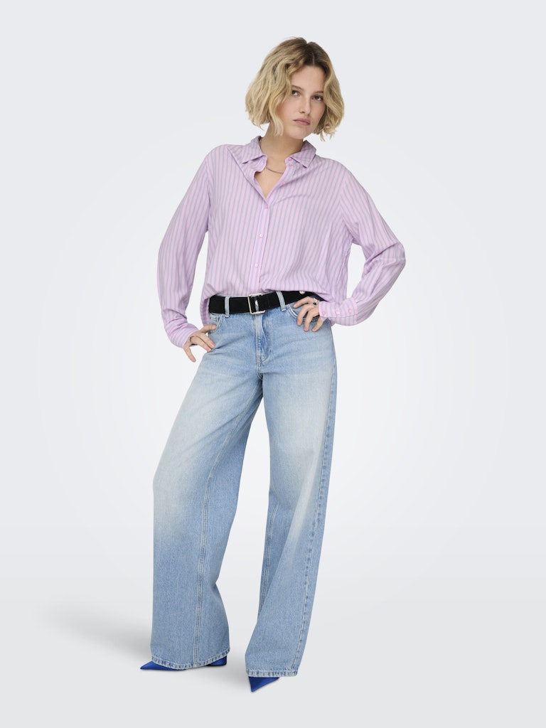 Camicia rigata collo uomo