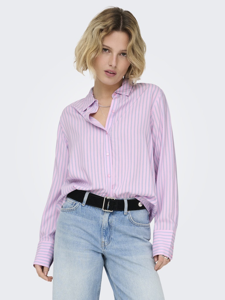 Camicia rigata collo uomo