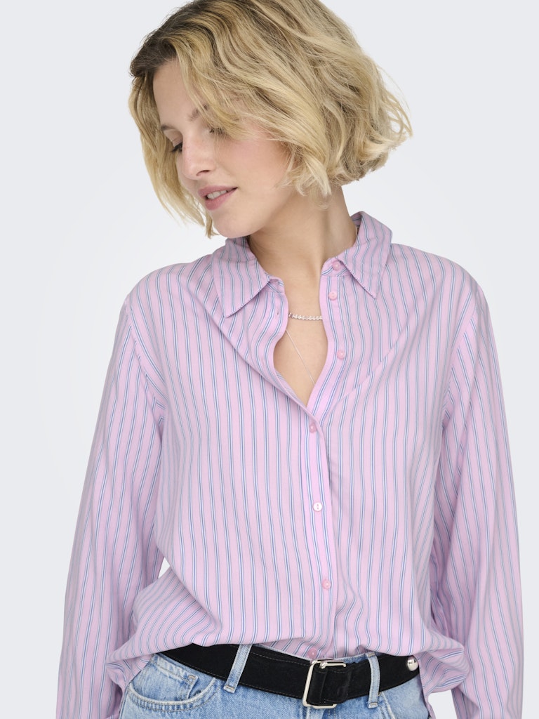 Camicia rigata collo uomo