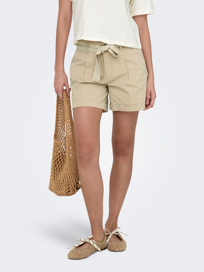 Short cintura tessuto