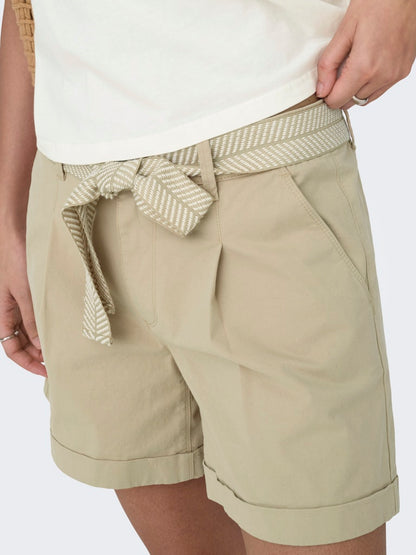Short cintura tessuto