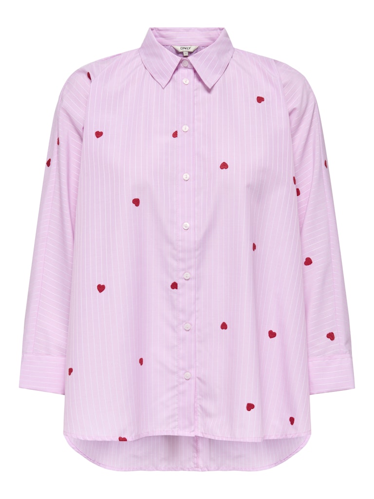 Camicia rigata ricamata