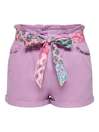 Short denim cintura fiocco