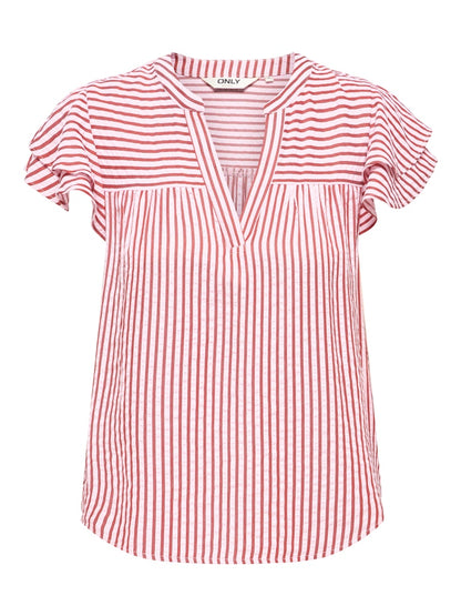 Camicia rigata maniche aletta