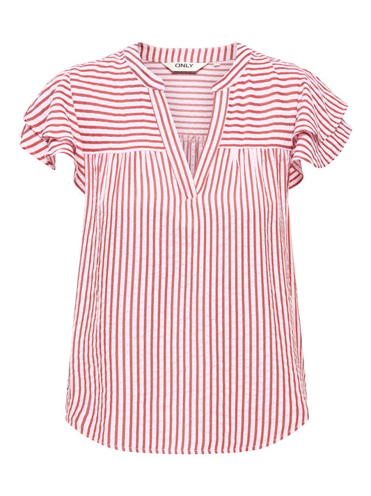 Camicia rigata maniche aletta