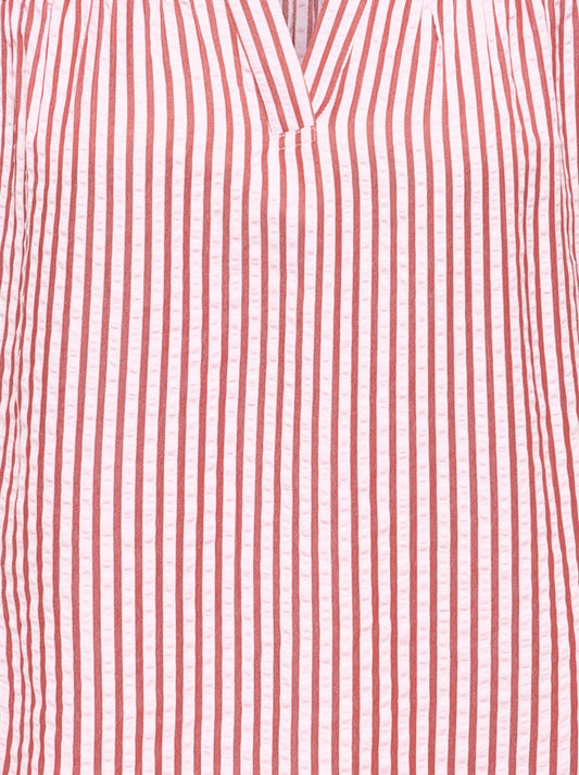 Camicia rigata maniche aletta