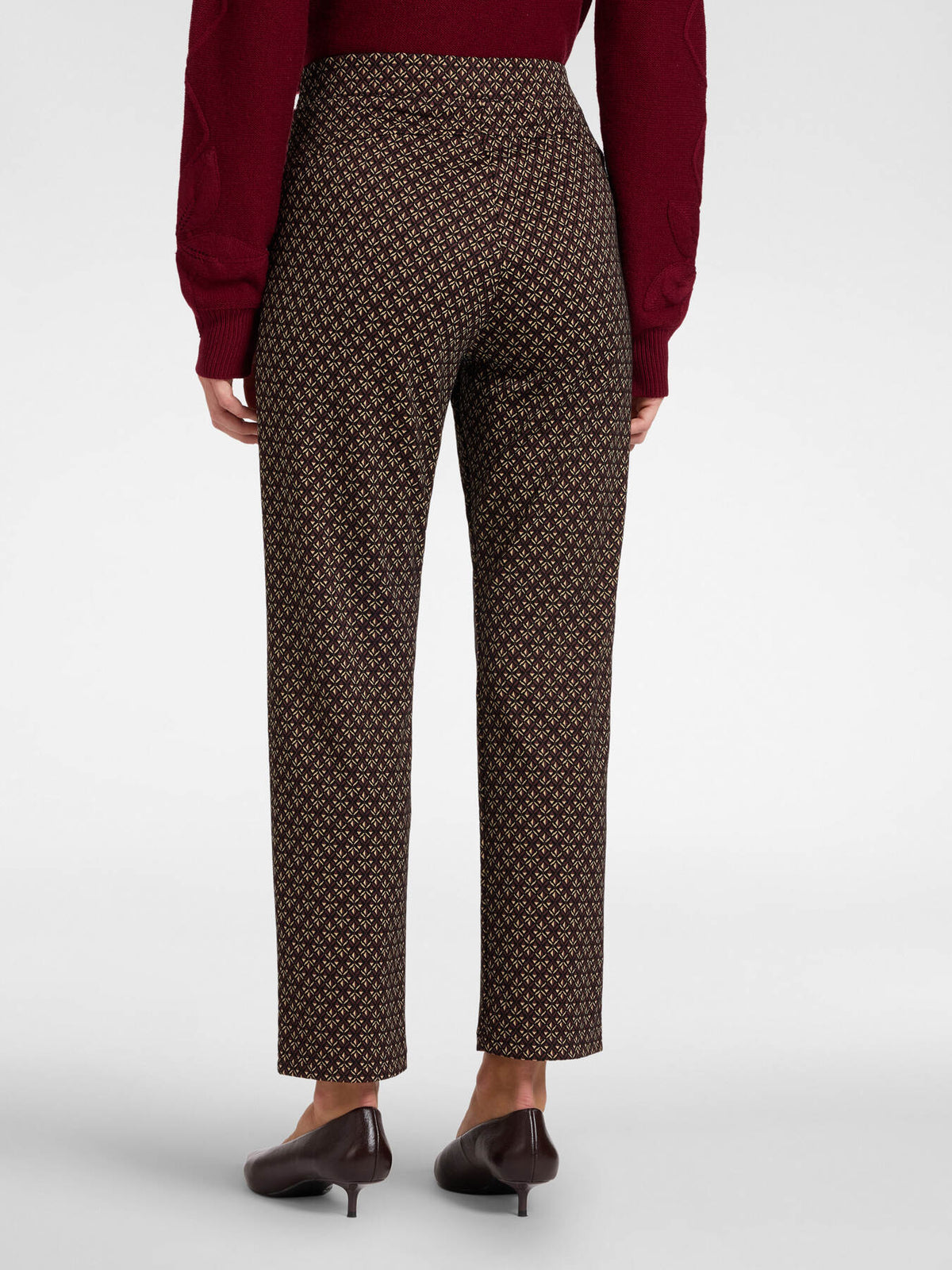 Pantaloni jaquard stretch