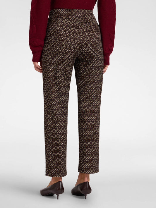 Pantaloni jaquard stretch