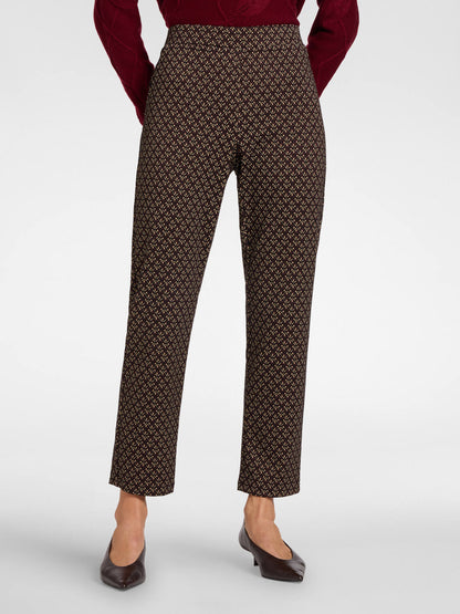 Pantaloni jaquard stretch