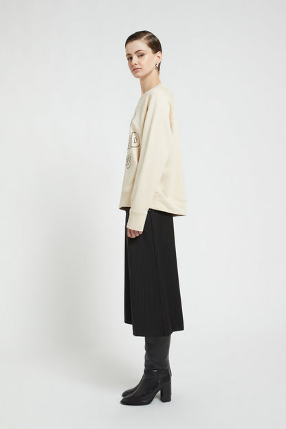 Gonna pantalone gessata