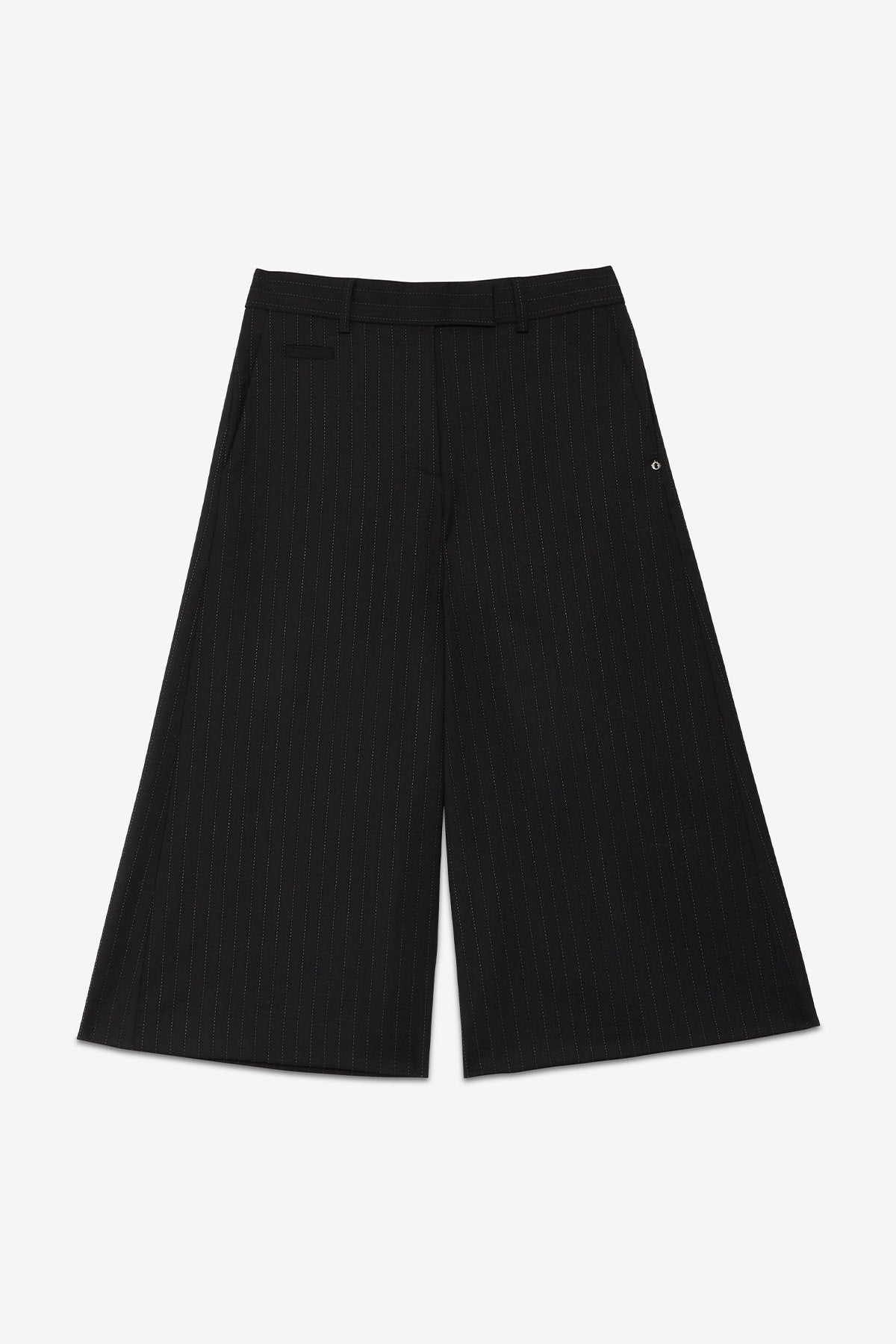 Gonna pantalone gessata