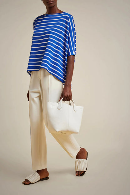 Maglia rigata girocollo