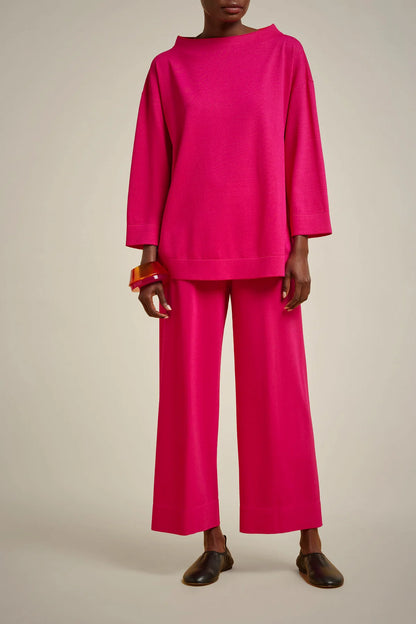 Maglia scollo barca bicolore