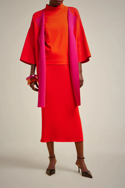 Cardigan over bicolore