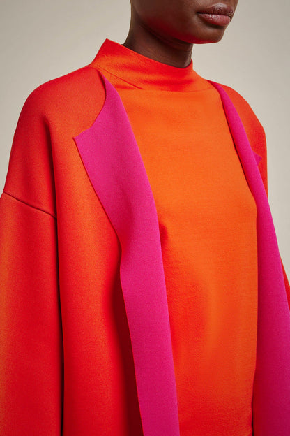 Cardigan over bicolore