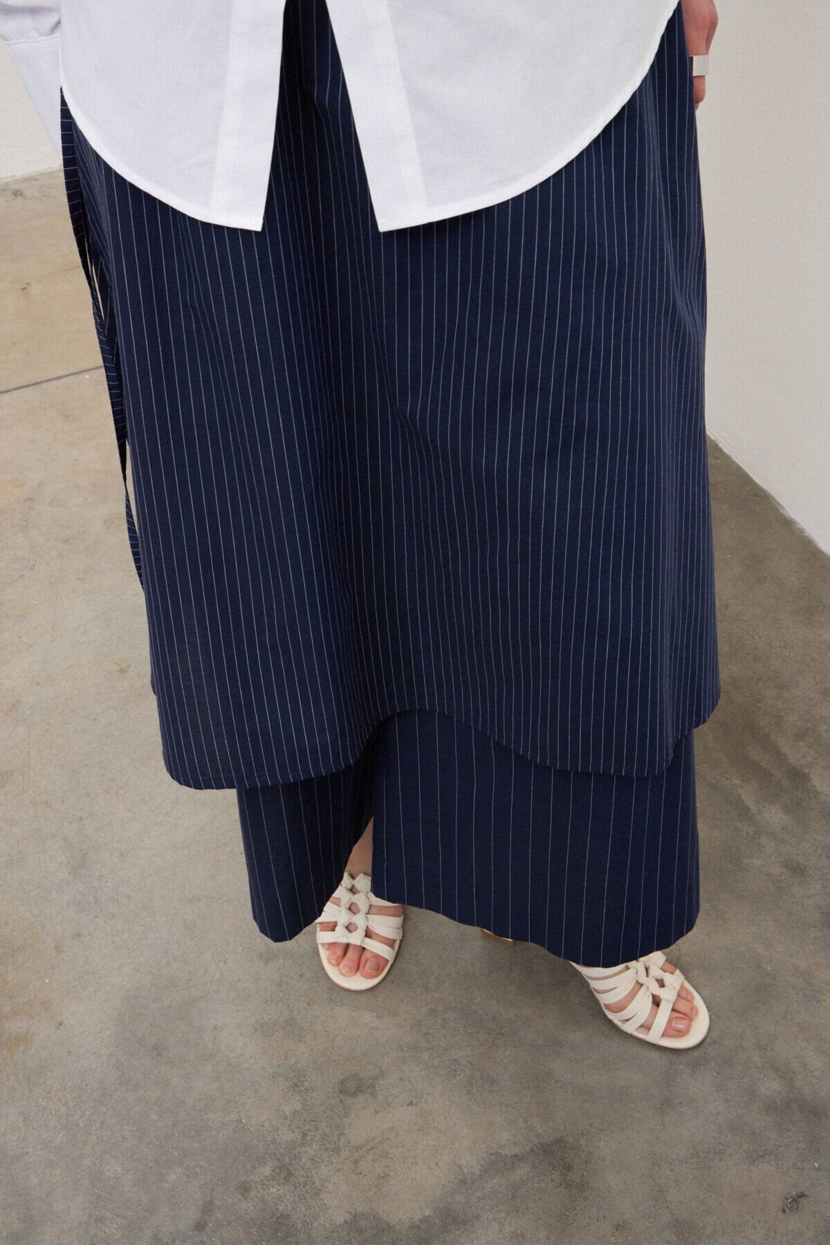Pantaloni gessati pannello