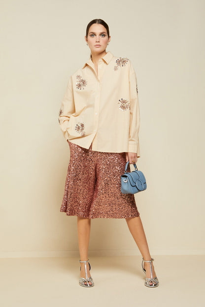 Camicia maniche lunghe applicazioni