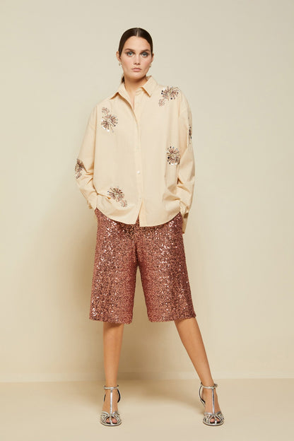 Camicia maniche lunghe applicazioni