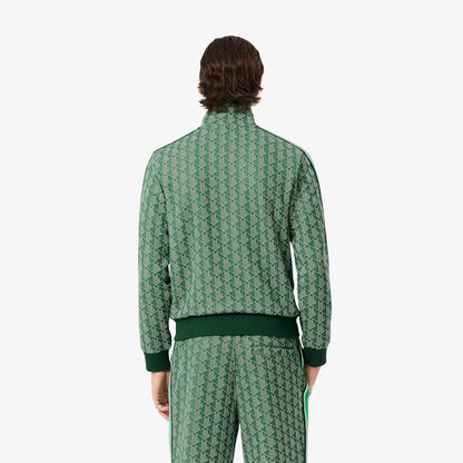 Felpa zip tessuto logato