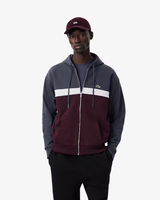Felpa zip tre colori