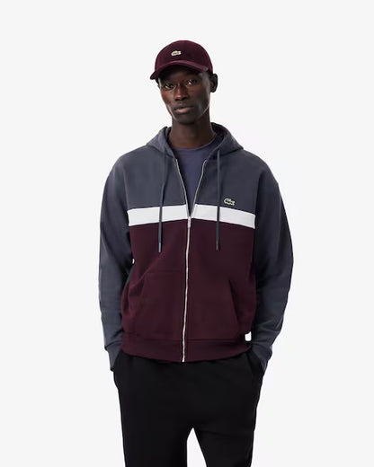 Felpa zip tre colori