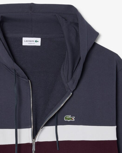 Felpa zip tre colori