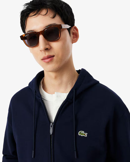 Felpa zip cappuccio