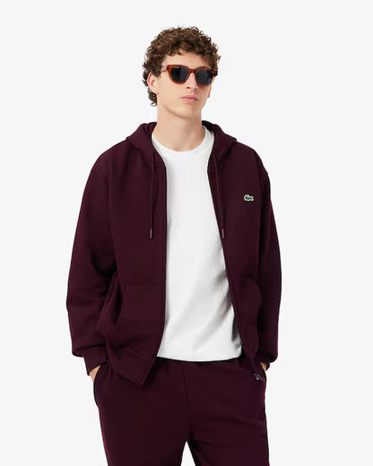 Felpa zip cappuccio