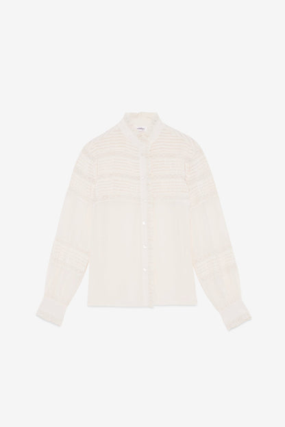 Camicia coreana inserti pizzo