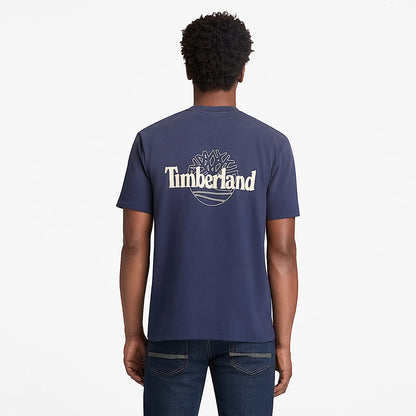 T-shirt Sunfaded back tree