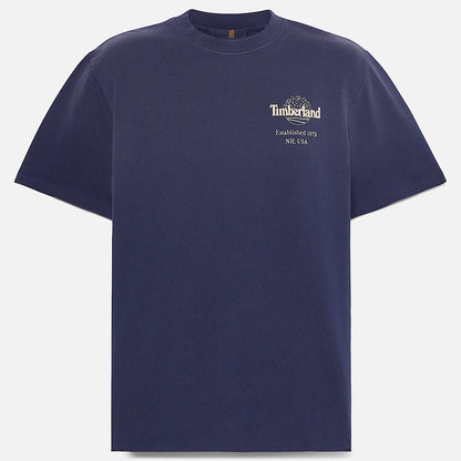 T-shirt Sunfaded back tree