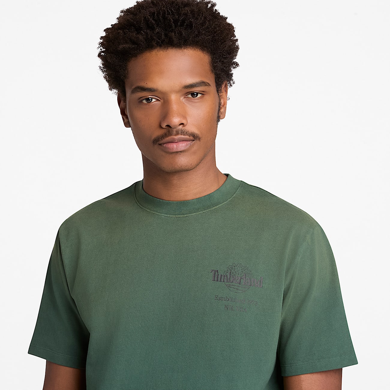 T-shirt Sunfaded back tree