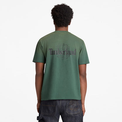 T-shirt Sunfaded back tree