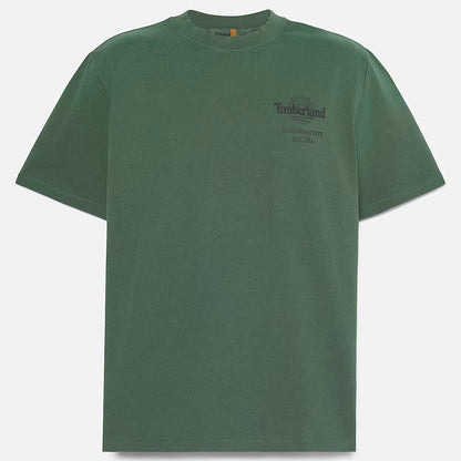 T-shirt Sunfaded back tree
