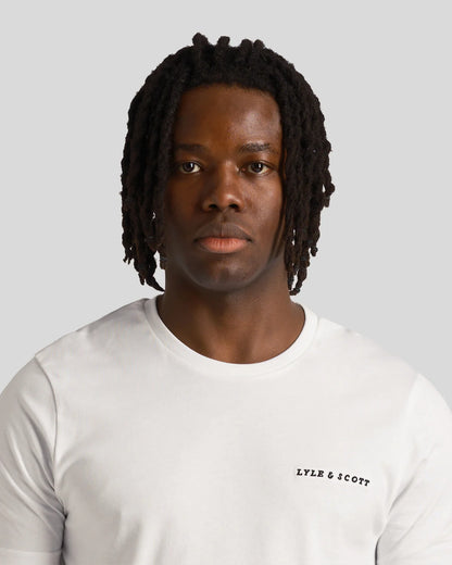 T-shirt scritta ricamata