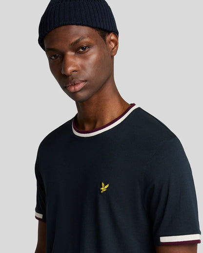 T-shirt contrasti collo