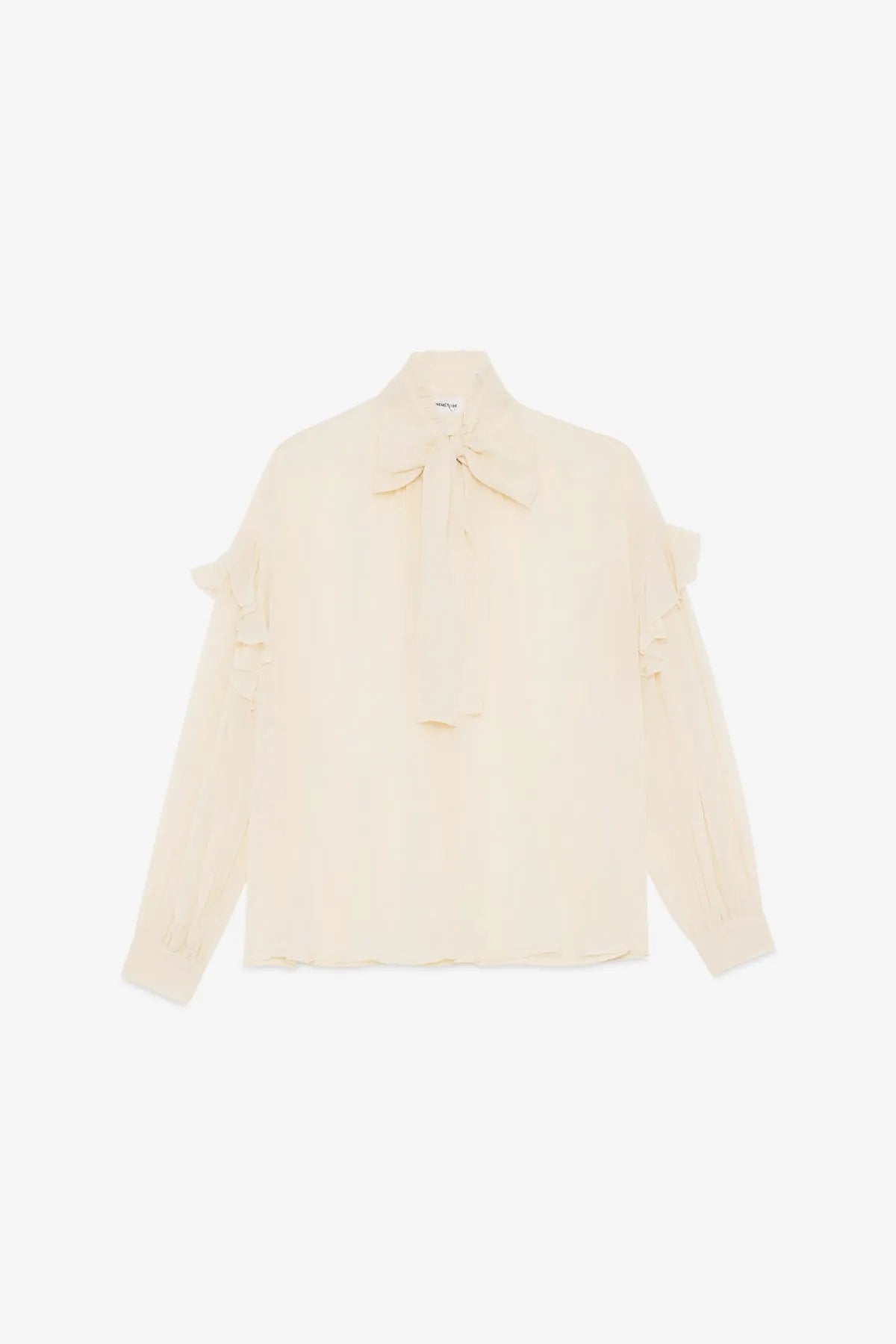 Camicia scollo V fiocco