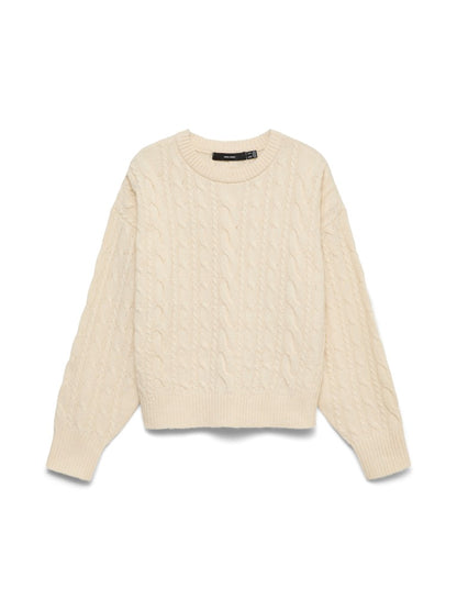 Maglia girocollo trecce