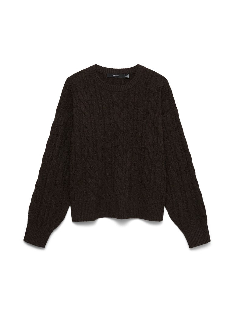 Maglia girocollo trecce
