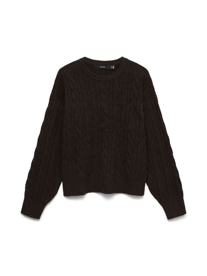 Maglia girocollo trecce