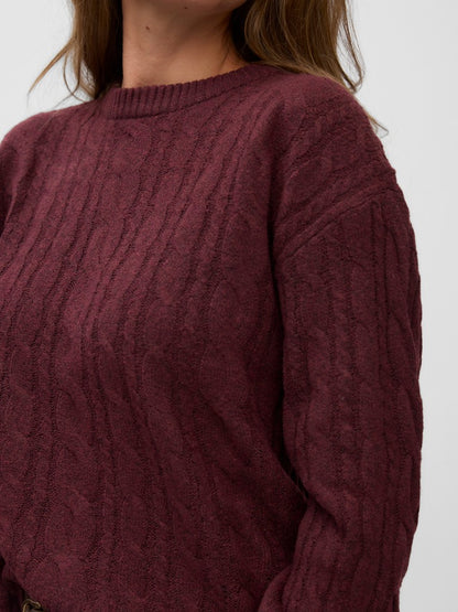 Maglia girocollo trecce