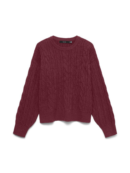 Maglia girocollo trecce