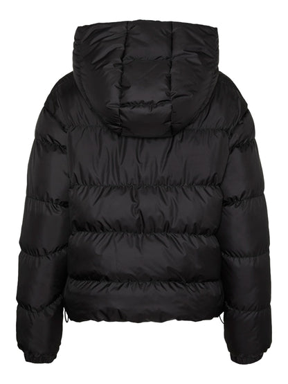 Piumino corto cappuccio